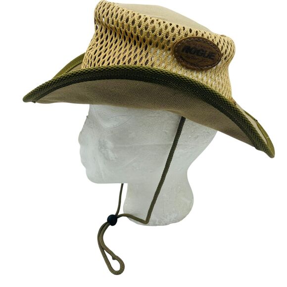The Original Rogue Handcrafted Hat Breezy Sun Vent Safari Suede Leather Small - Picture 2 of 7